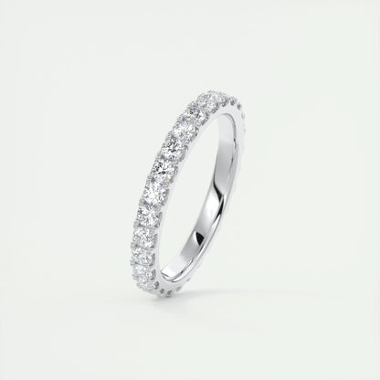 0.84 CT Round Full Eternity CVD EF/VVS Diamond Wedding Band