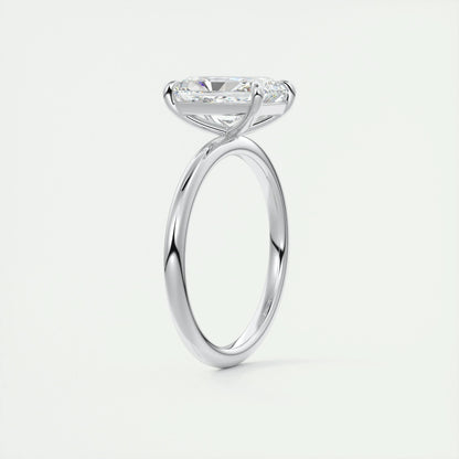 2 CT Radiant Solitaire CVD F/VS1 Diamond Engagement Ring