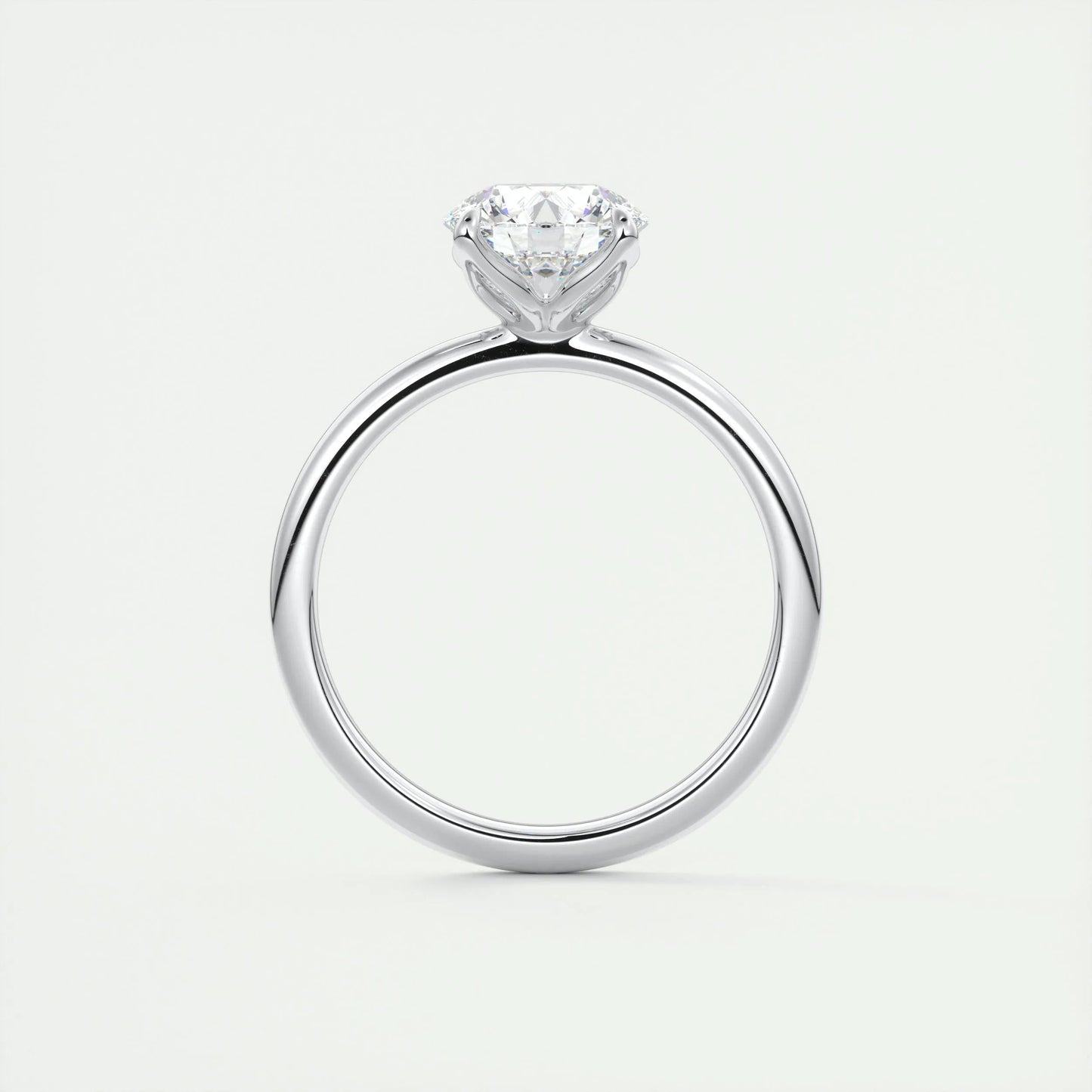 1.5 CT Round Solitaire CVD F/VS1 Diamond Engagement Ring