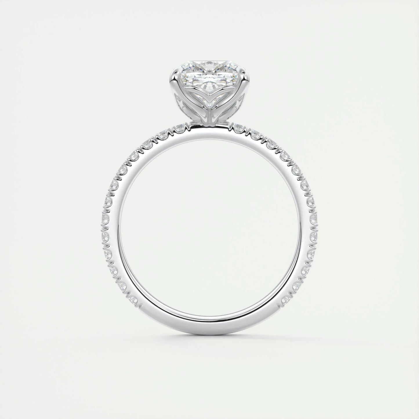 2 CT Cushion Solitaire CVD F/VS1 Diamond Engagement Ring