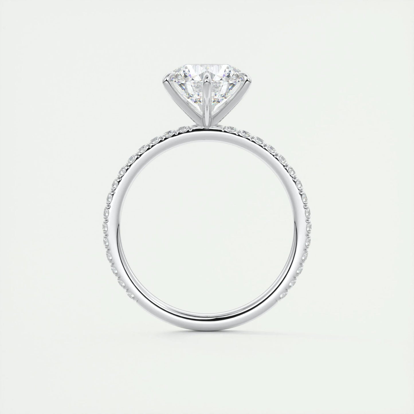 2 CT Round Solitaire CVD F/VS1 Diamond Engagement Ring