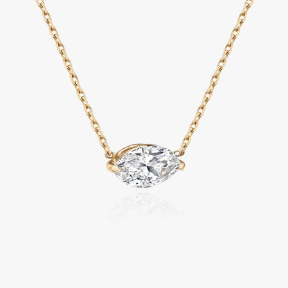 0.25 CT-1.0 CT Marquise Solitaire CVD F/VS Diamond Necklace