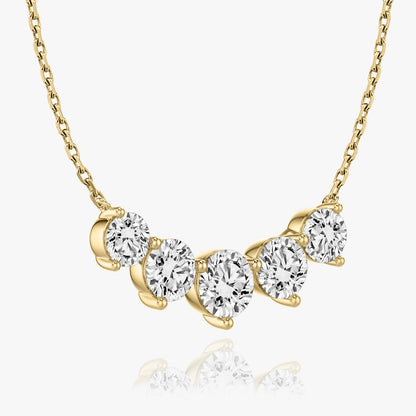 3.50 TC Round CVD F/VS Diamond Necklace