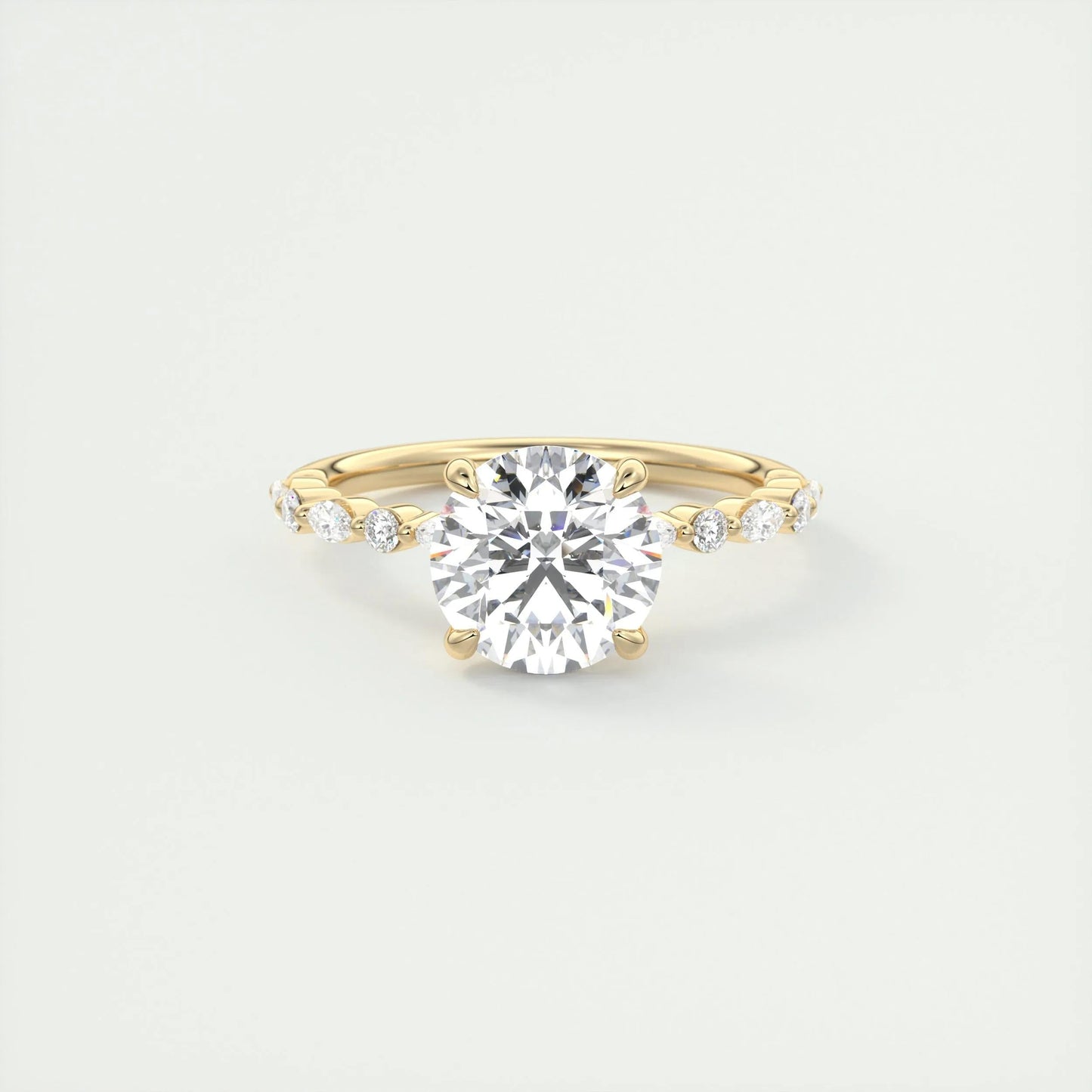 2 CT Round Solitaire CVD F/VS1 Diamond Engagement Ring