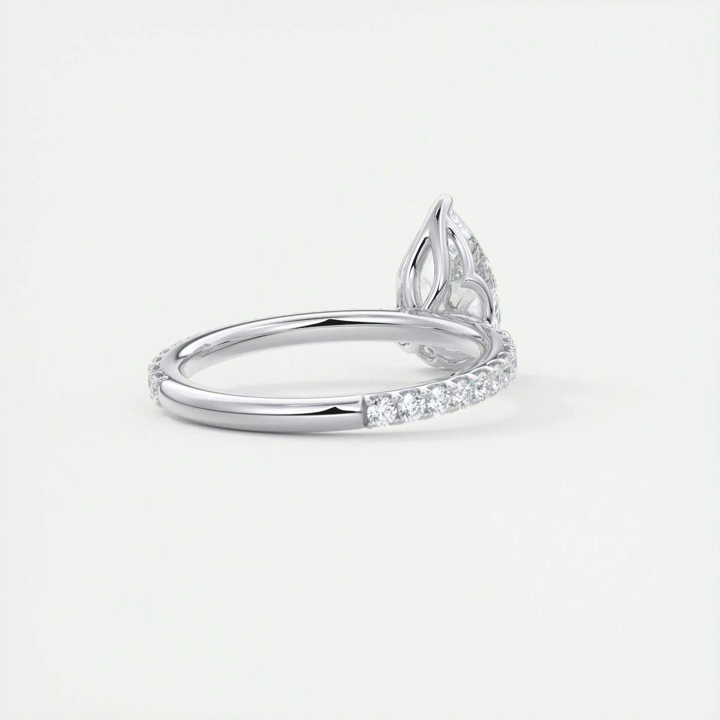 2 CT Pear Solitaire CVD F/VS1 Diamond Engagement Ring