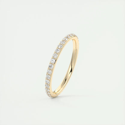 0.74 CT Round Full Eternity CVD EF/VVS Diamond Wedding Band