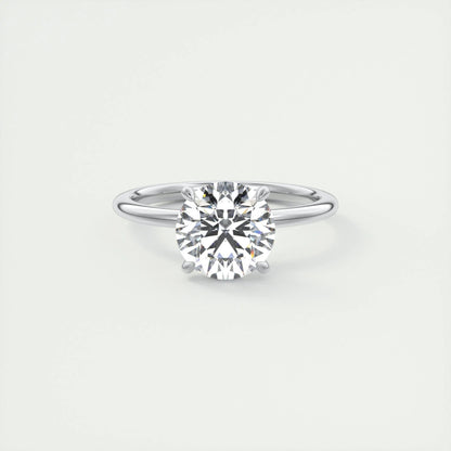 2 CT Round Solitaire CVD F/VS1 Diamond Engagement Ring