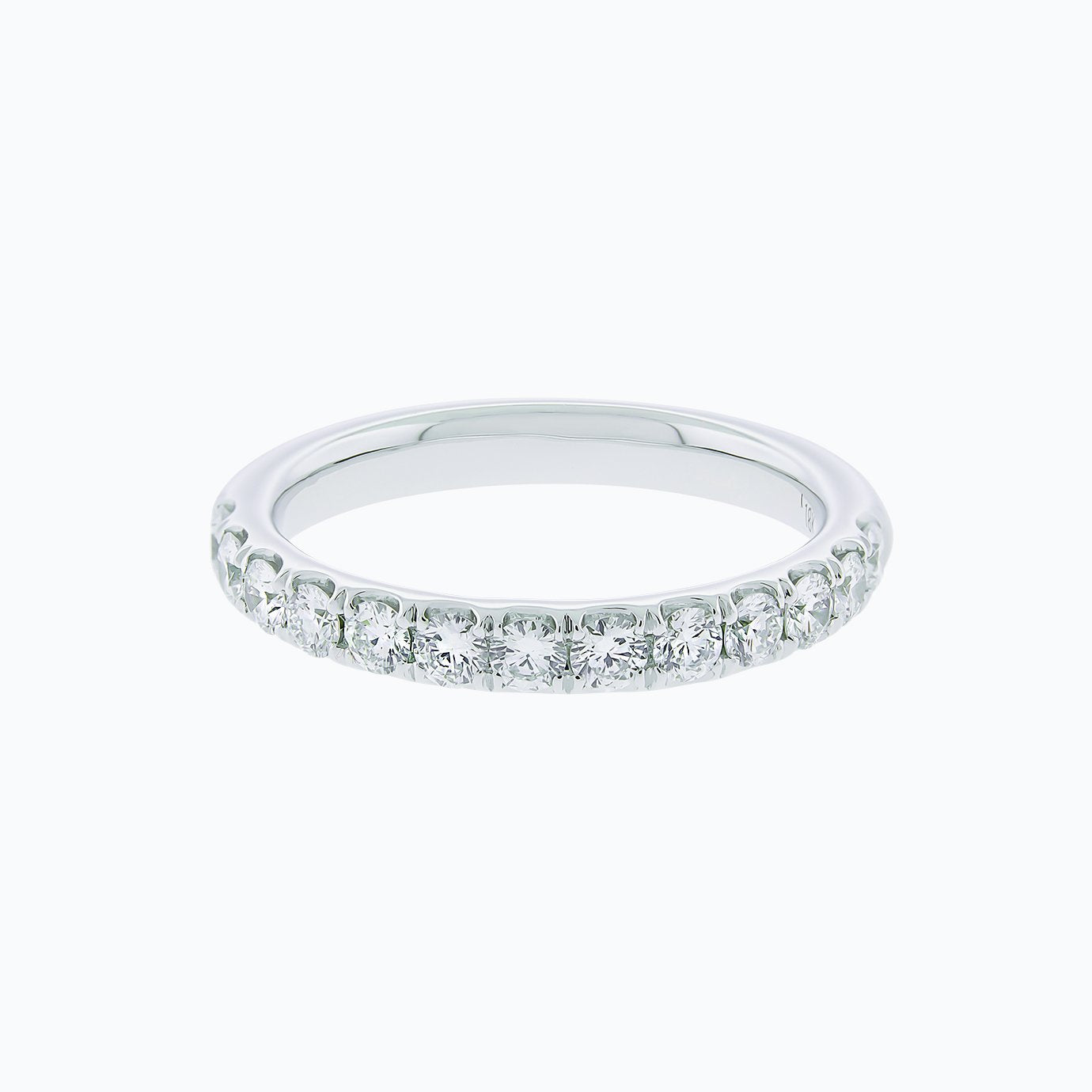 0.73 CT Round Half Eternity CVD EF/VS1 Diamond Wedding Band