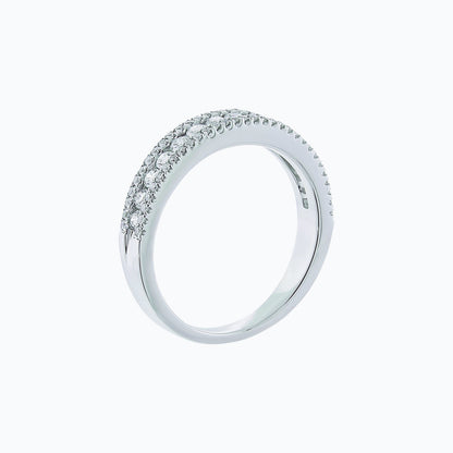 0.70 CT Round Micro Pave CVD EF/VS1 Diamond Wedding Band