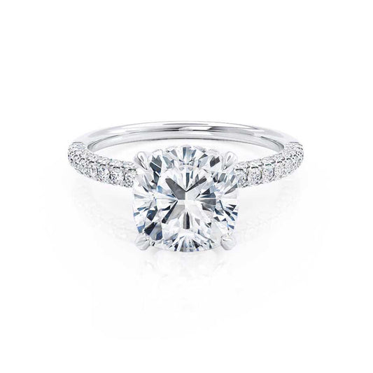 1.50 CT Cushion Hidden Halo CVD F/VS1 Diamond Engagement Ring