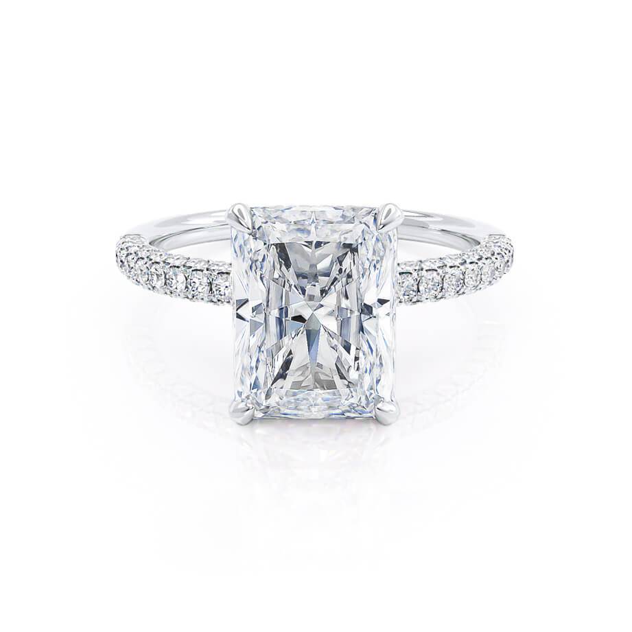 1.50 CT Radiant Hidden Halo CVD G/VVS2 Diamond Engagement Ring