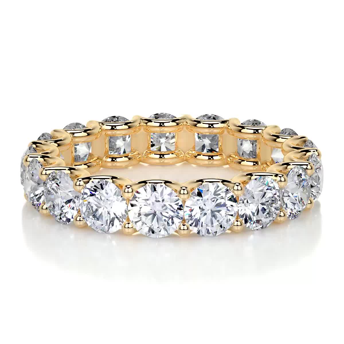 4ct Round EF- VVS Diamond Full Eternity Stackable Wedding Band