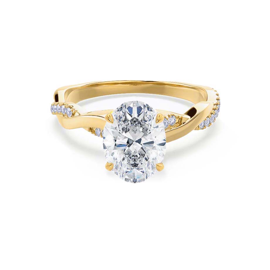 1.50 CT Oval Solitaire CVD F/VS2 Diamond Engagement Ring