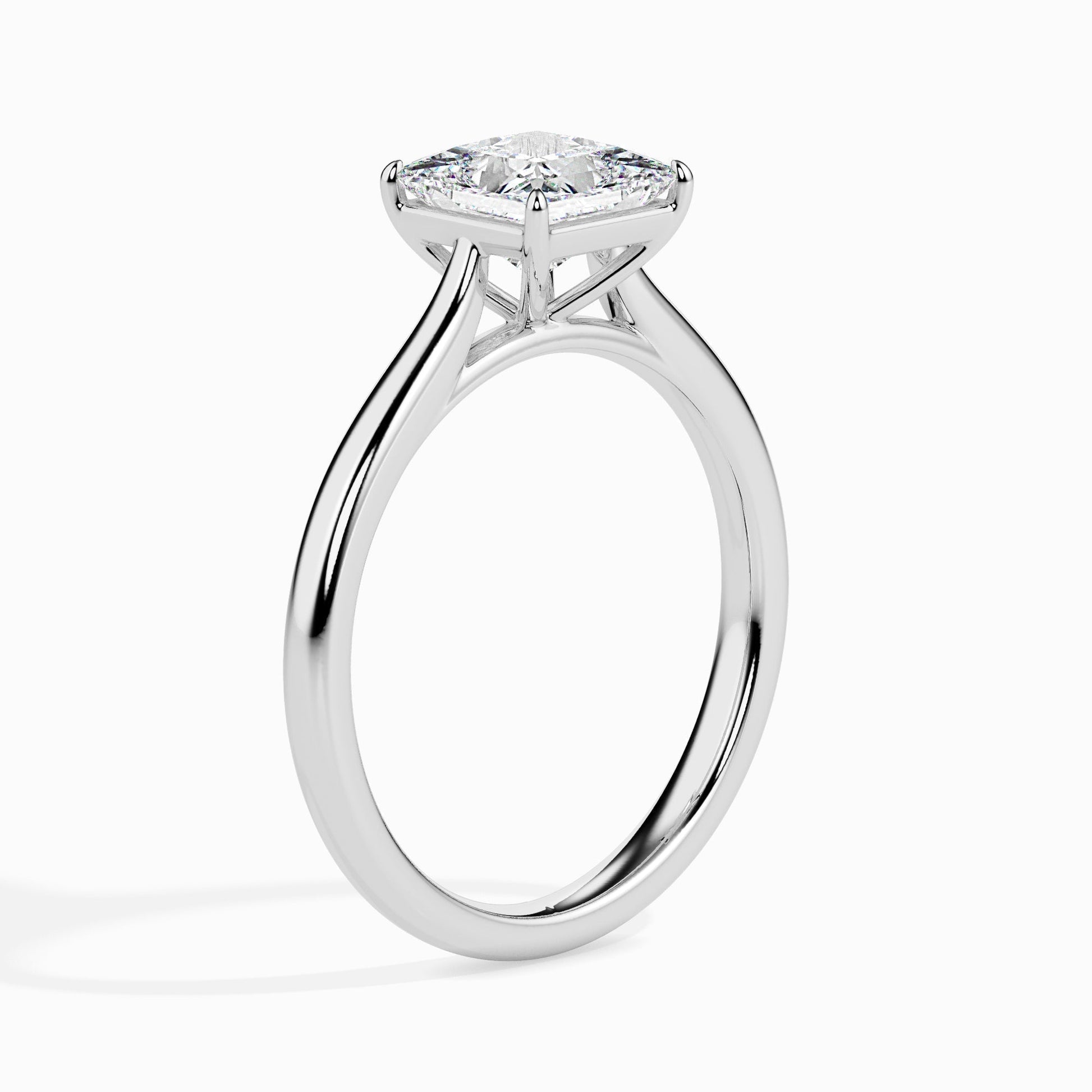 1ct Princess F- VS Diamond Solitaire Engagement Ring