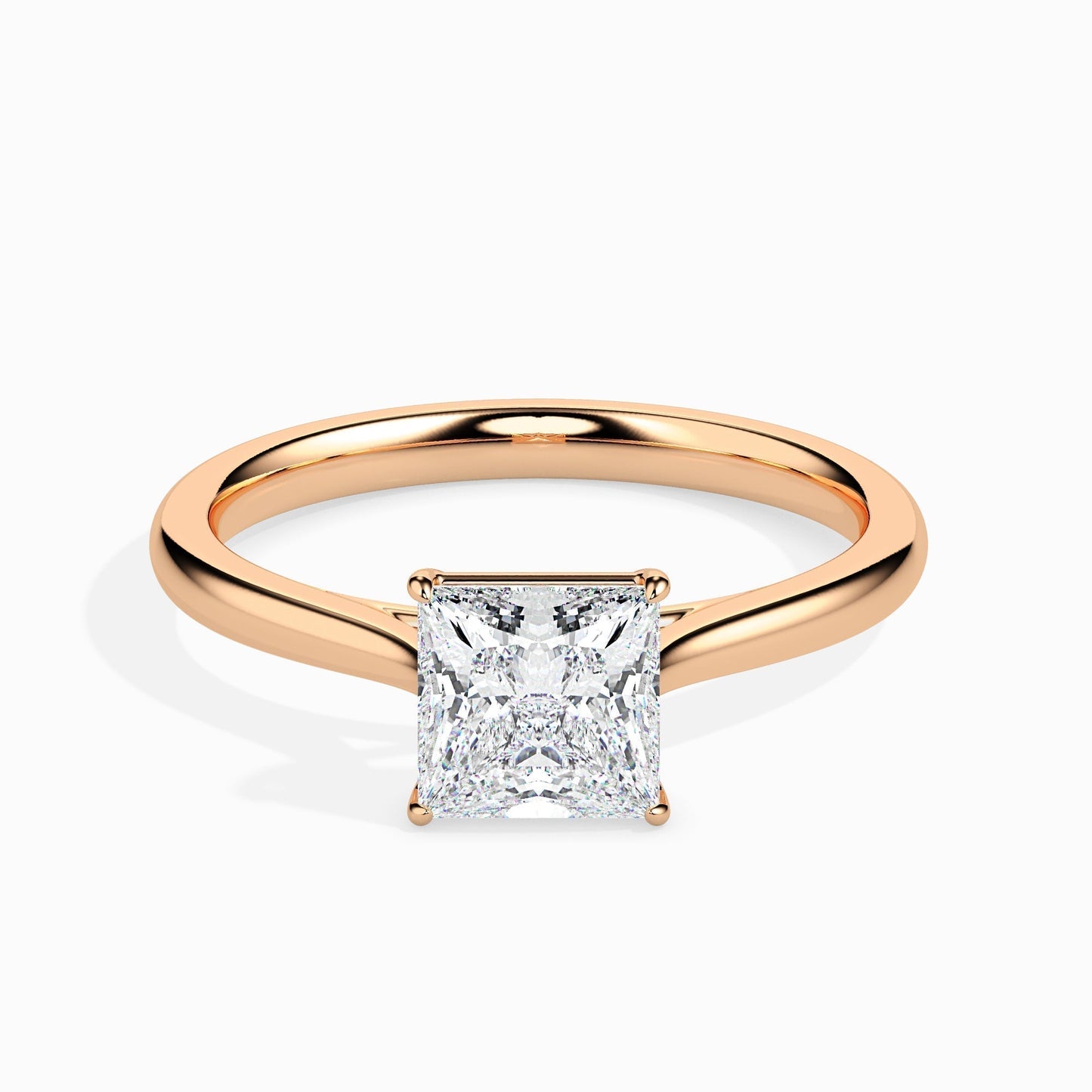 1ct Princess F- VS Diamond Solitaire Engagement Ring