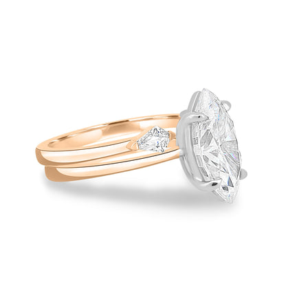 1.50 CT Marquise Solitaire CVD F/VS1 Diamond Engagement Ring