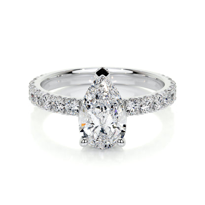 1.50 CT Pear Solitaire CVD E/VS2 Diamond Engagement Ring