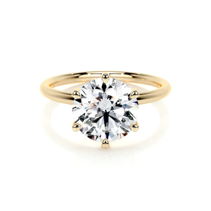 2.0 CT Round Solitaire CVD E/VS2 Diamond Engagement Ring