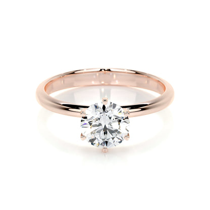 1.0 CT Round Solitaire CVD E/VS2 Diamond Engagement Ring