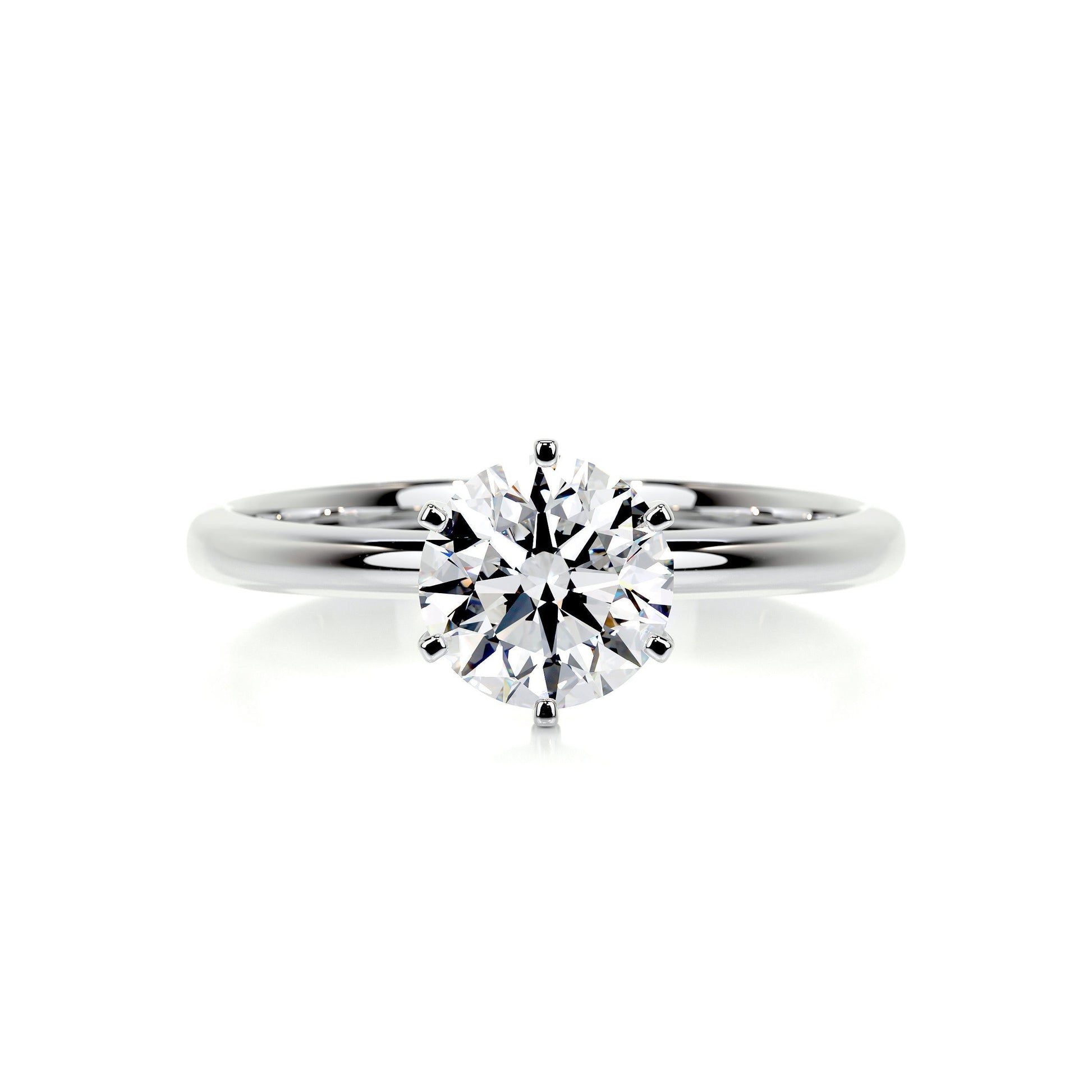 1 ct Round E- VS2 Diamond Solitaire Moissanite Engagement Ring