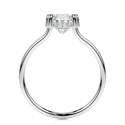 3.0 CT Oval Hidden Halo CVD E/SI1 Diamond Engagement Ring