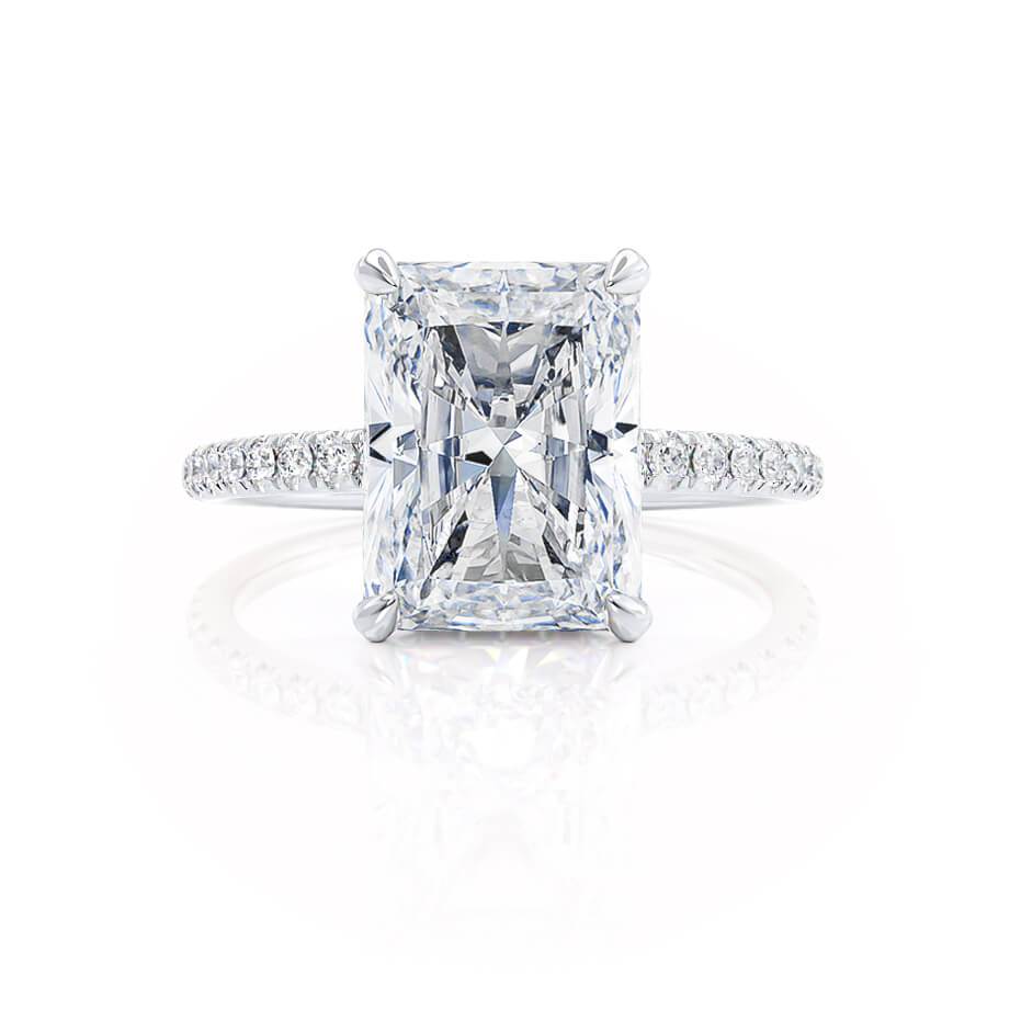 1.50 CT Radiant Hidden Halo CVD F/VVS1 Diamond Engagement Ring