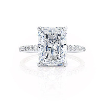 1.50 CT Radiant Hidden Halo CVD F/VS2 Diamond Engagement Ring