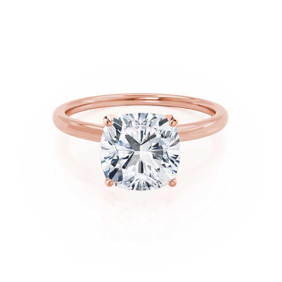 2.0 CT Cushion Solitaire CVD F/VS1 Diamond Engagement Ring