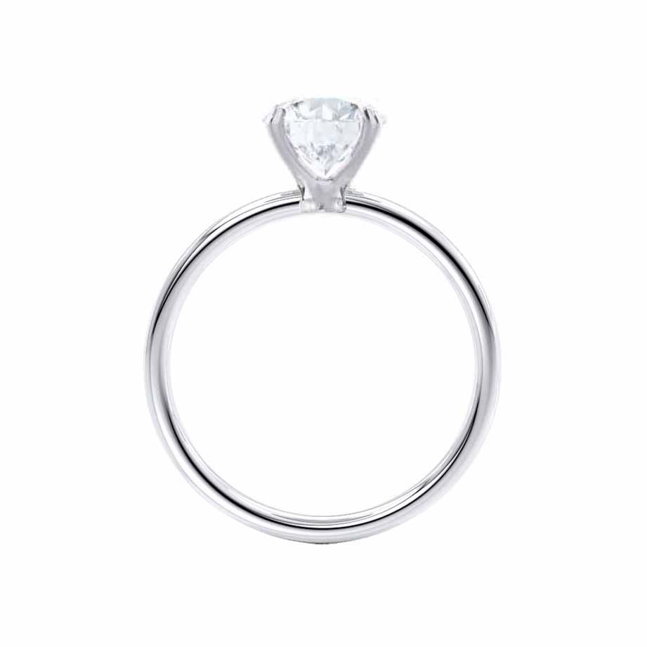 0.2 CT Oval Solitaire CVD E/VVS1 Diamond Engagement Ring