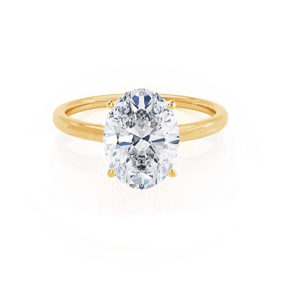 2.0 CT Oval Solitaire CVD E/VVS1 Diamond Engagement Ring