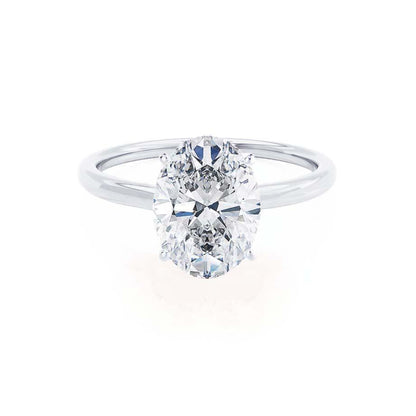 1.0 CT Oval Solitaire CVD G/VVS1 Diamond Engagement Ring