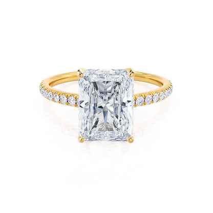 1.50 CT Radiant Pave Setting CVD G/VVS1 Diamond Engagement Ring