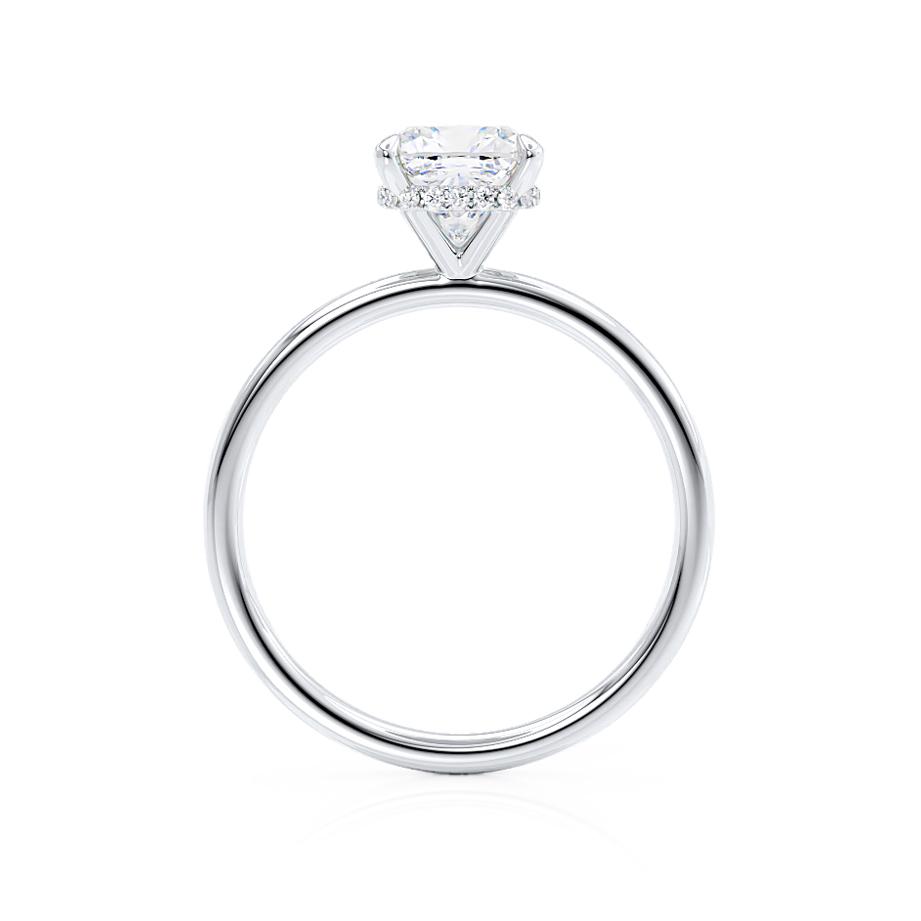 1.0 CT Cushion Hidden Halo CVD E/VS2 Diamond Engagement Ring