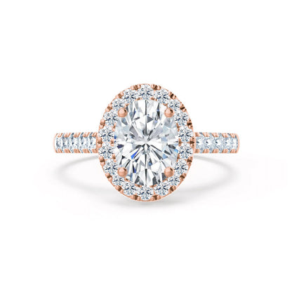 1.50 CT Oval Halo CVD G/VVS1 Diamond Engagement Ring