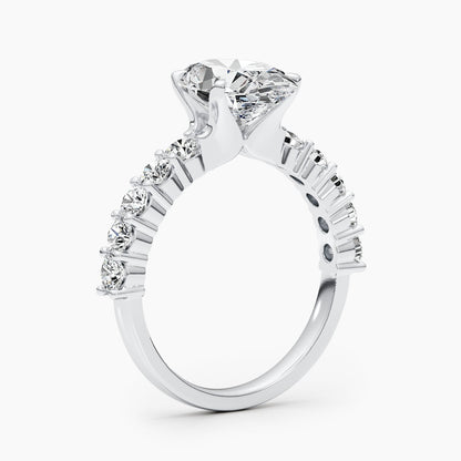 2.79ct Oval E- VS Pave Diamond Engagement Ring