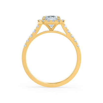 1.50 CT Radiant Halo CVD E/VS1 Diamond Engagement Ring