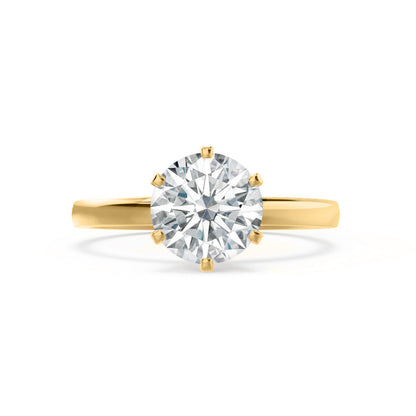 1.50 CT Round Solitaire CVD F/VVS1 Diamond Engagement Ring